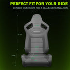Universal Reclinable Right Passenger Side Racing Seat Dual Slider