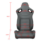 Universal Reclinable Right Passenger Side Racing Seat Dual Slider