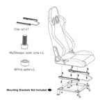 Universal Reclinable Right Passenger Side Racing Seat Dual Slider