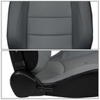 Universal Reclinable Right Passenger Side Racing Seat Dual Slider
