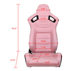 Universal Reclinable Right Passenger Side Racing Seat Dual Slider
