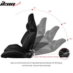 Universal Racing Seat Dual Slider PU Carbon Leather