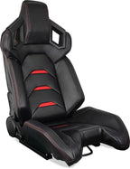 Universal Racing Seat Dual Slider PU Carbon Leather