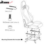 Universal Black Racing Seat with Dual Sliders PU Carbon Leather
