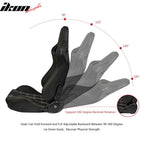 Universal Plaid Racing Seat Dual with Sliders PU Carbon Leather