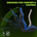 Universal X2 Reclinable Honeycomb Racing Seat + Dual Slider PU Leather