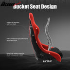 Universal Racing Bucket Seats W/ 4 Point 3" Belt Harness Blue