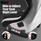 Universal Racing Bucket Seats W/ Slider 4 Point 3" Belt Harness Gray