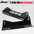 Universal Racing Bucket Seats Slider Suede Left+ Right Silver Black