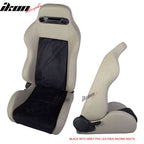 One Pair of Racing Seats Black Gray w/ Slider