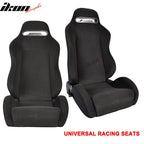 Universal Rco Cloth All Black Racing Seats(Pair)