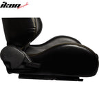 One Pair of Racing Seats JDM Black PVC Leather w/ Yellow Stitch