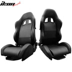 Universal RS Style Balck Racing Bucket Seats PVC Leather