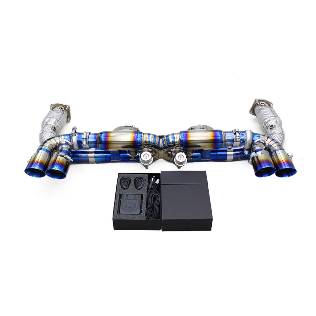 Titanium Exhaust System 200 Cell Downpipe for Porsche 911 997.1 Turbo 3.6T 2004–2007 - Bull Boost Performance