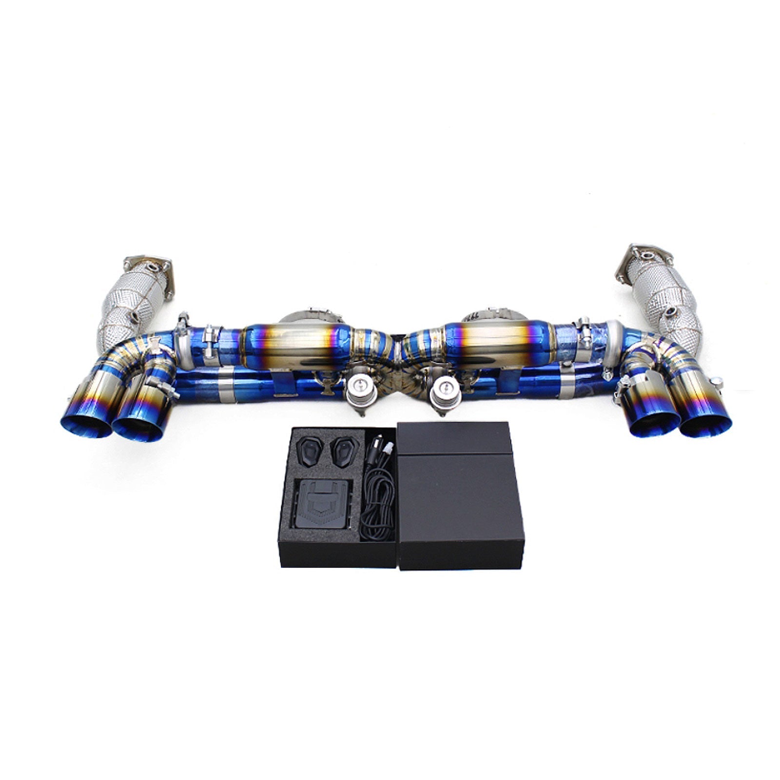 Titanium Exhaust System 200 Cell Downpipe for Porsche 911 997.1 Turbo 3.6T 2004–2007 - Bull Boost Performance