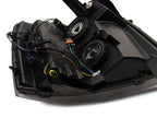 Raxiom 07-13 Chevrolet Silverado 1500 Axial Series Headlights w/ LED Bar- Black Housing (Clear Lens)