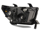 Raxiom 07-13 Toyota Tundra Axial Series Headlights w/ LED Bar- Black Housing (Clear Lens)