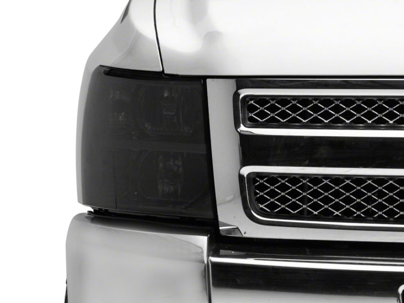 Raxiom 07-14 Chevrolet Silverado 1500 HD Axial OEM Rep Headlights- Chrome Housing- Smoked Lens