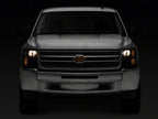 Raxiom 07-14 Chevrolet Silverado 1500 HD Axial OEM Rep Headlights- Chrome Housing- Smoked Lens