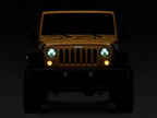 Raxiom 07-18 Jeep Wrangler JK 7-In LED Headlights Green Housing- Clear Lens