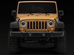 Raxiom 07-18 Jeep Wrangler JK Axial 7-In LED Headlights w/ DRL Turn Signals- Black Housing (Clear)