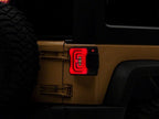 Raxiom 07-18 Jeep Wrangler JK Axial Series Carver LED Tail Lights- Black Housing (Smoked Lens)