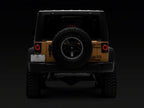 Raxiom 07-18 Jeep Wrangler JK Axial Series Halo LED Tail Lights- Black Housing (Clear Lens)