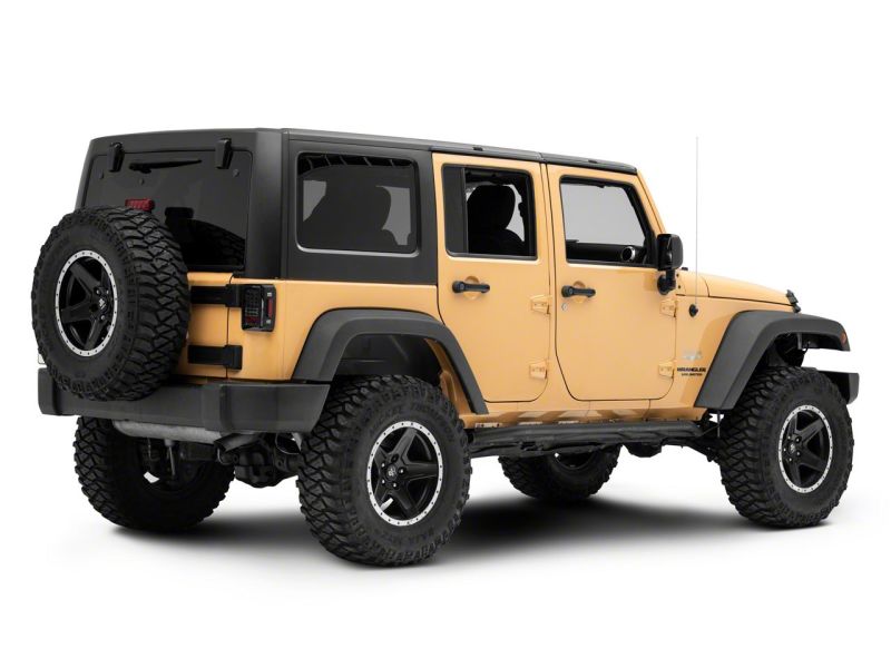 Raxiom 07-18 Jeep Wrangler JK Axial Series LED Tail Lights- Black Housing (Clear Lens)