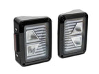 Raxiom 07-18 Jeep Wrangler JK Axial Series Vision LED Tail Lights- Black Housing (Clear Lens)