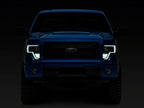 Raxiom 09-14 Ford F-150 Axial G4 Light Bar Switchback Projector Headlights- Blk Housing (Clear Lens)