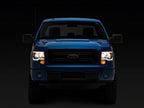 Raxiom 09-14 Ford F-150 Axial Series Headlights w/ LED Bar- Black Housing (Clear Lens)