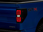 Raxiom 09-14 Ford F-150 Styleside Axial Series LED Tail Lights w/ Halo- Black Housing (Smoked Lens)