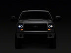 Raxiom 09-14 Ford F-150 Super White LED Halo Projector Headlights- Black Housing (Clear Lens)