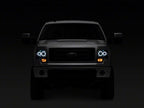 Raxiom 09-14 Ford F-150 Super White LED Halo Projector Headlights- Black Housing (Clear Lens)