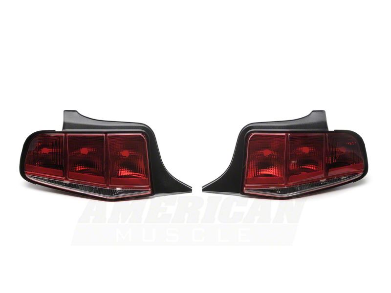 Raxiom 10-12 Ford Mustang Aero Tail Lights- Black Housing (Smoked Lens)