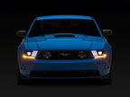 Raxiom 10-12 Ford Mustang LED Projector Headlights SEQL Turn Signals- Black Housing (Clear Lens)
