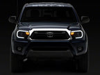 Raxiom 12-15 Toyota Tacoma Axial Series Headlights w/ LED Bar- Black Housing (Clear Lens)