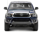 Raxiom 12-15 Toyota Tacoma Axial Series Headlights w/ LED Bar- Black Housing (Clear Lens)