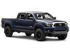 Raxiom 12-15 Toyota Tacoma Axial Series Projector Headlights w/ LED Bar- Black Housing (Clear Lens)