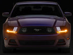 Raxiom 13-14 Ford Mustang LED Projector Headlights SEQL Turn Signals- Black Housing (Clear Lens)