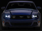 Raxiom 13-14 Ford Mustang LED Projector Headlights SEQL Turn Signals- Black Housing (Clear Lens)