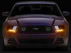 Raxiom 13-14 Ford Mustang LED Projector Headlights SEQL Turn Signals- Black Housing (Clear Lens)