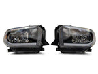 Raxiom 14-21 Toyota Tundra Axial Series Headlights w/ LED Bar- Black Housing (Clear Lens)