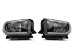 Raxiom 14-21 Toyota Tundra Axial Series Headlights w/ LED Bar- Black Housing (Clear Lens)