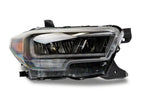 Raxiom 16-23 Toyota Tacoma w/ Factory Halogen DRL LED Headlights- Black Housing (Clear Lens)