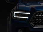 Raxiom 16-23 Toyota Tacoma w/ Factory Halogen DRL LED Headlights- Black Housing (Clear Lens)