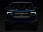 Raxiom 16-23 Toyota Tacoma w/ Factory Halogen DRL LED Headlights- Black Housing (Clear Lens)