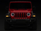 Raxiom 18-23 Jeep Wrangler JL Axial Series 9-In Angel Eye LED Headlights- Black Housing (Clear Lens)