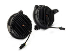 Raxiom 18-23 Jeep Wrangler JL Axial Series 9-In Angel Eye LED Headlights- Black Housing (Clear Lens)