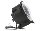Raxiom 18-23 Jeep Wrangler JL Axial Series 9-In LED Angel Eye Headlights- Black Housing (Clear Lens)